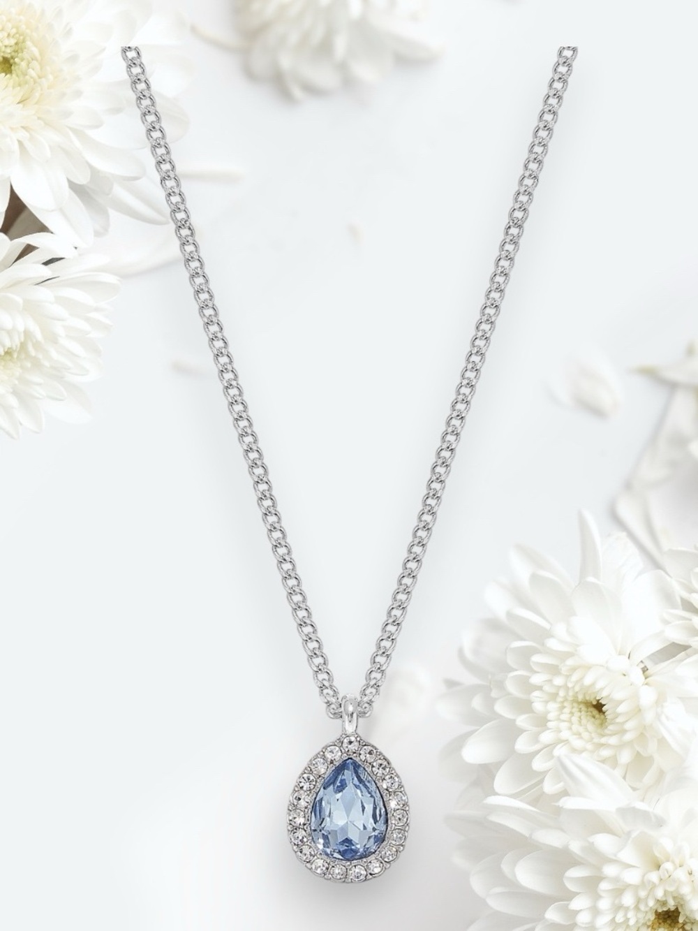 NWT Givenchy Crystal Pear-Shape Pendant Necklace